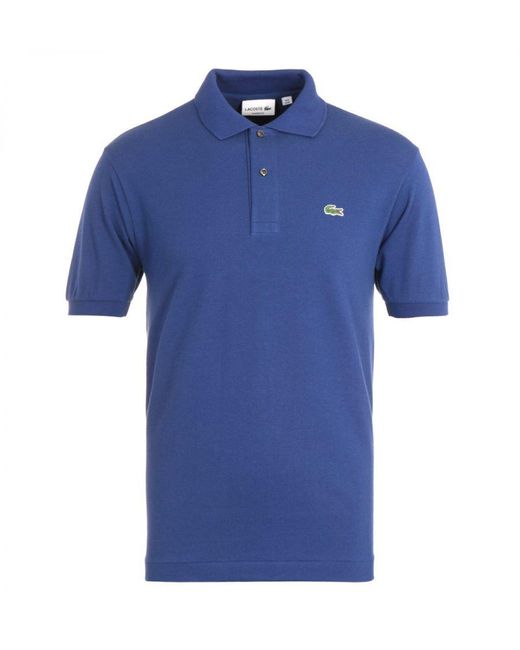 Lacoste Blue Classic Fit Cobalt Polo Shirt Cotton for men