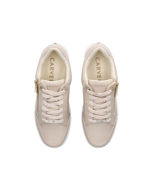 Carvela Kurt Geiger Natural Jive Zip Sneakers