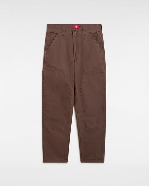 Vans Brown Skate Drill Chore Ave Loose Carp Pant for men