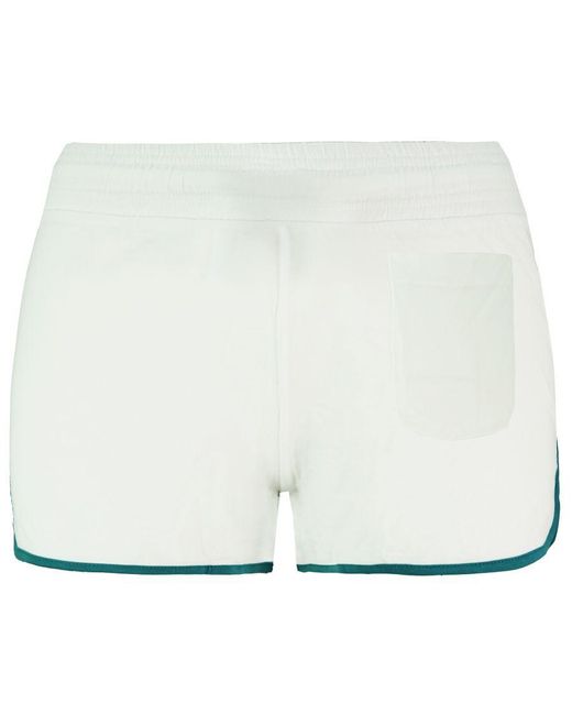 Champion White Logo Shorts Cotton