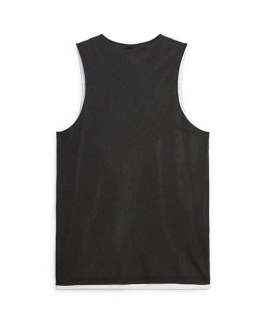 PUMA Black Hoops Team Reverse Practice Performance Basketball Jersey for men