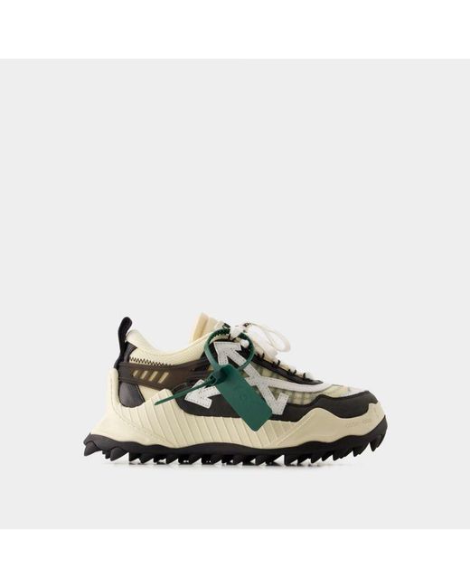Off-White c/o Virgil Abloh Green Odsy 1000 Sneakers - Off White - Leather - Black/beige Leather