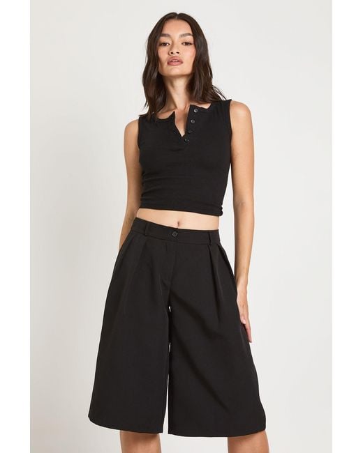 Boohoo Black Tailored Bermuda Shorts