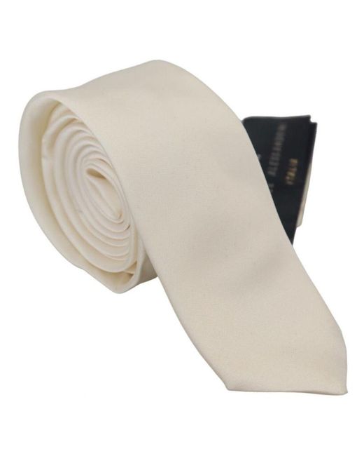 Daniele Alessandrini Natural Silk Necktie - Accessory - Adjustable Length for men