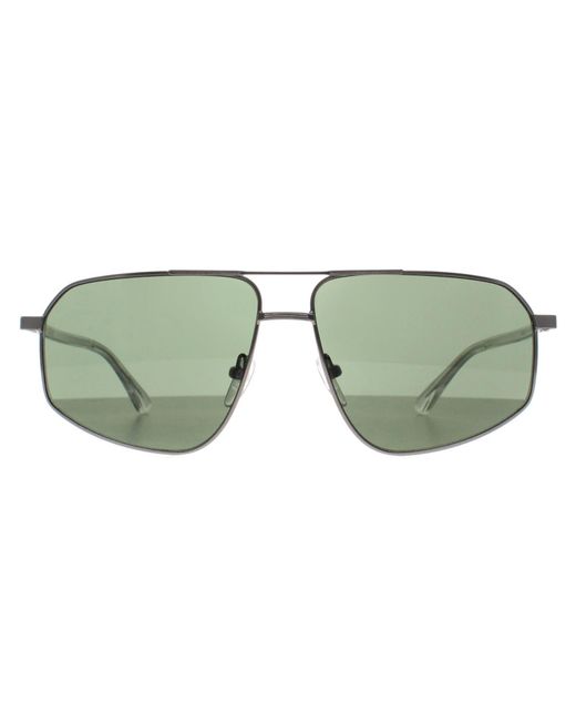 Calvin Klein Green Aviator Matte Light Gunmetal Ck23126S for men