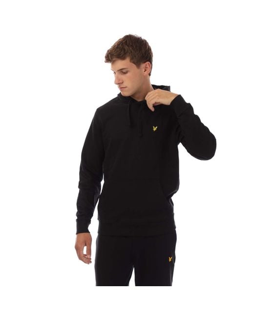 Lyle & Scott 1874 Vertical Hoodie (zwart/wit) in het Black voor heren
