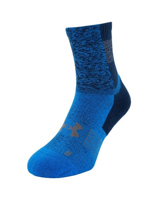Under Armour Blue 1-Pack Dry Run Crew Socks for men