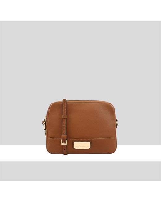 Paul Costelloe Brown Pendula Leather Cross Body Bag