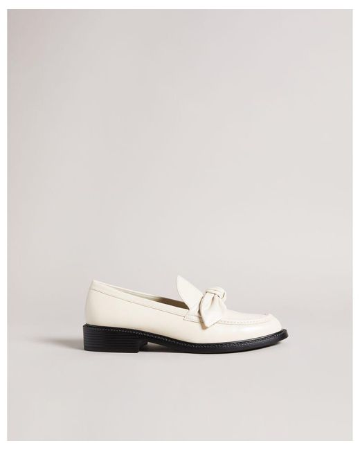 Ted Baker White Lacy Bow Detail Loafer