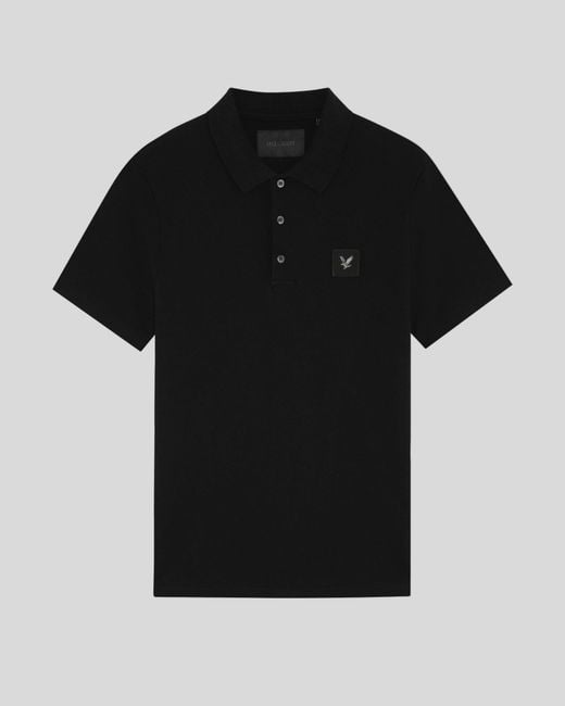 Lyle & Scott Black Supima Cotton Polo Shirt for men