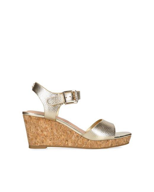 Carvela Kurt Geiger Metallic Sadie Wedge Heels