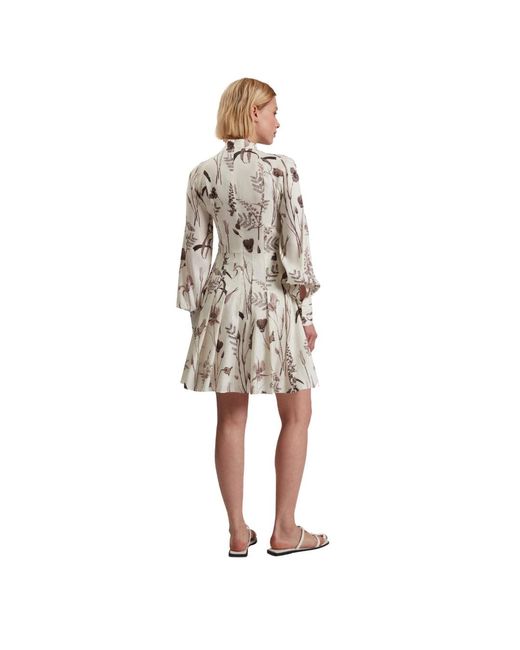 Ted Baker White Wmd Elodiza Linen Silk Pleated Mini Dress