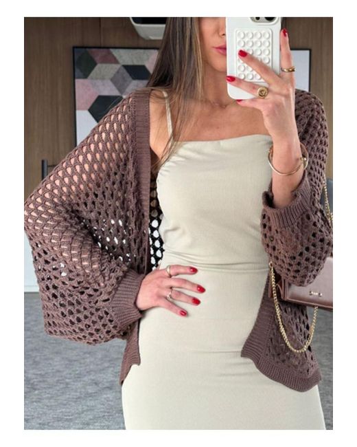 Everyday the Label Dames Hol Open Front Cover-up in het Brown