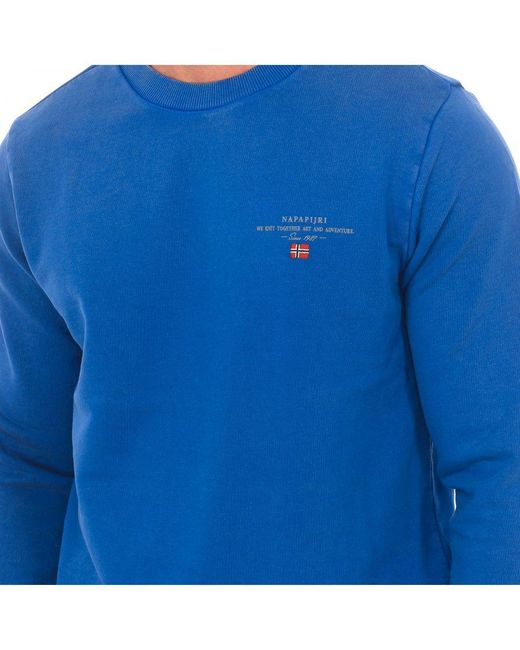 Napapijri Belbas C-sweatshirt in het Blue voor heren