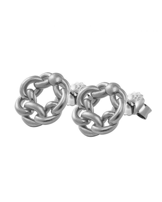 Orphelia Metallic 'Estelle' 925 Sterling Stud Earrings