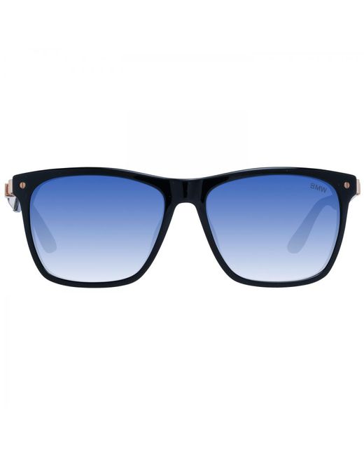 BMW Bw0002-h 01w Shiny Black Sunglasses in het Blue