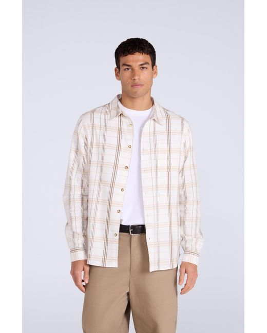 Mountain Warehouse Green 'Cove' Check Flannel Shirt Cotton Buttoned Breathable Top for men