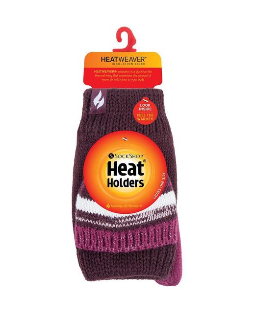 Heat Holders Purple Bronte Style Cute Converter Gloves
