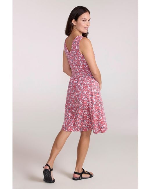 Mountain Warehouse Pink 'Newquay' Sleeveless Dress Casual Everyday Outfit Cotton
