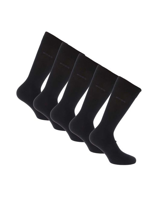 Boss Black 5 Pack Long Crew Socks for men