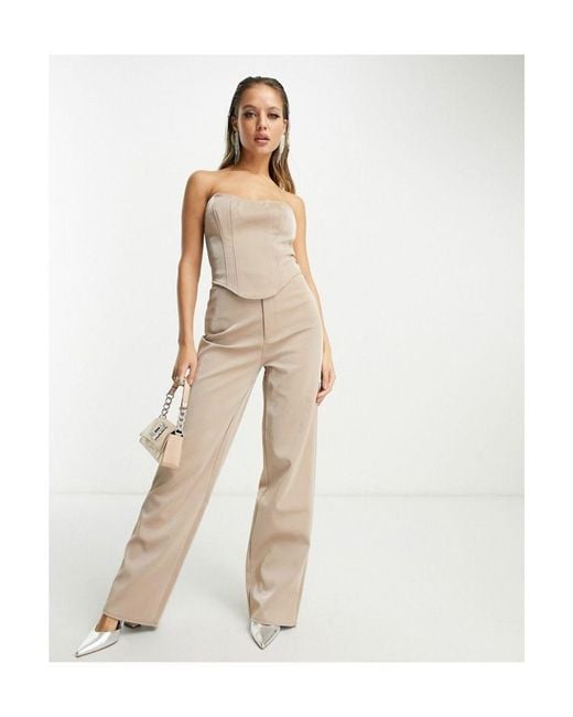 In The Style White Tailored Trouser Co-ord