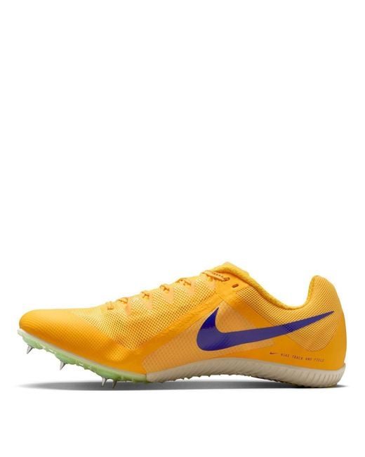 Nike Yellow Zoom Rival Multi Trainer Track Running Spikes for men