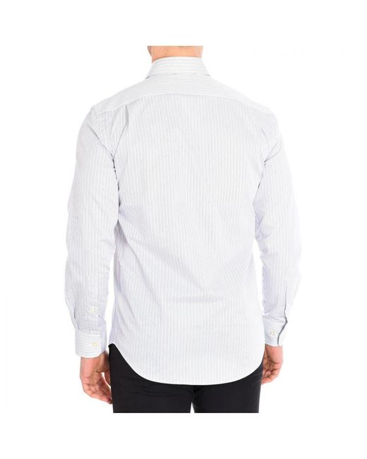 Café Coton Shirt Met Lange Mouwen Chamois13 in het White voor heren