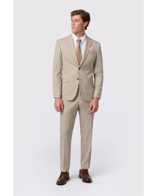 Antique Rogue Natural Single Breasted Long Sleeve Two Button Slim Fit Suit Jacket for men