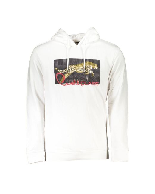 Roberto Cavalli White Cotton Sweater for men