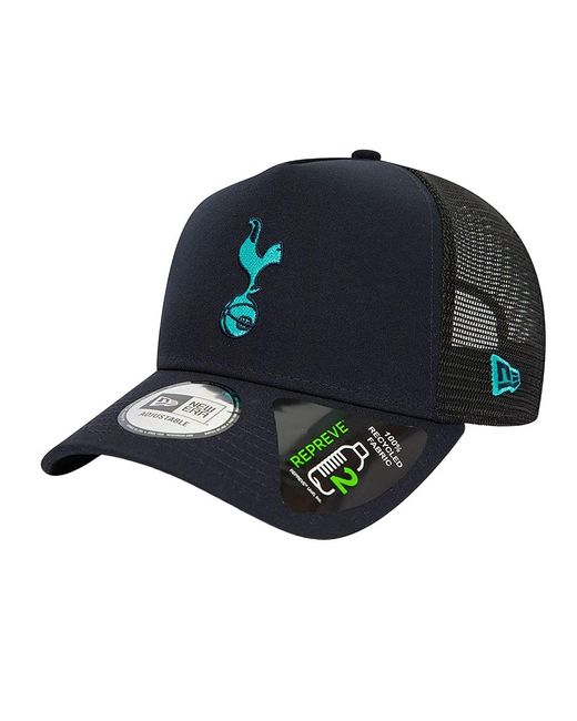 KTZ Volwassene Seizoensgebonden Pop Tottenham Hotspur Fc E Frame Trucker Cap (marine) in het Blue