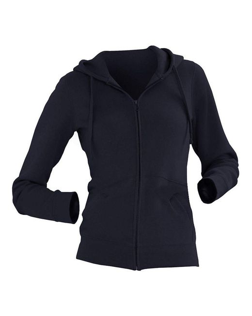 Russell Blue Ladies Premium Authentic Zipped Hoodie (3-Layer Fabric) (French)