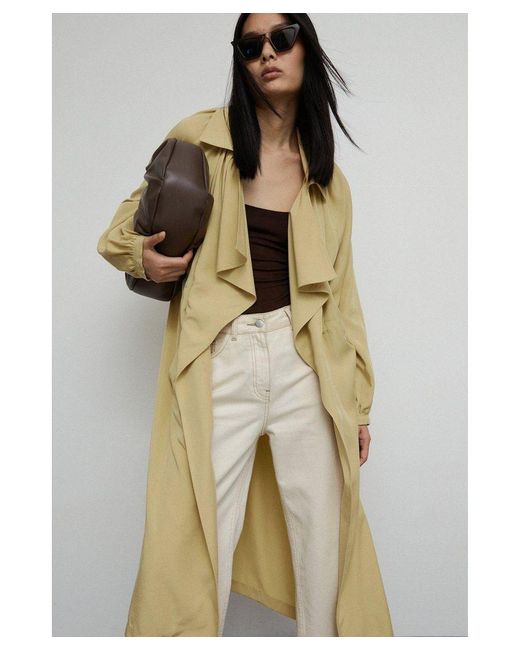 Warehouse Multicolor Drawcord Waist Duster Jacket