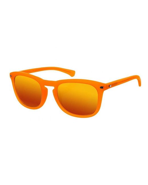 Calvin Klein Orange Acetate Sunglasses With Rectangular Shape Ckj748S for men