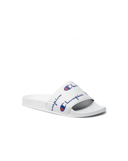 Calvin Klein White Champion Sliders for men