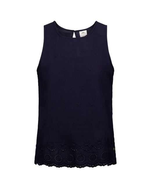 Trespass Blue Ladies Zadie Sleeveless Casual Top Cotton