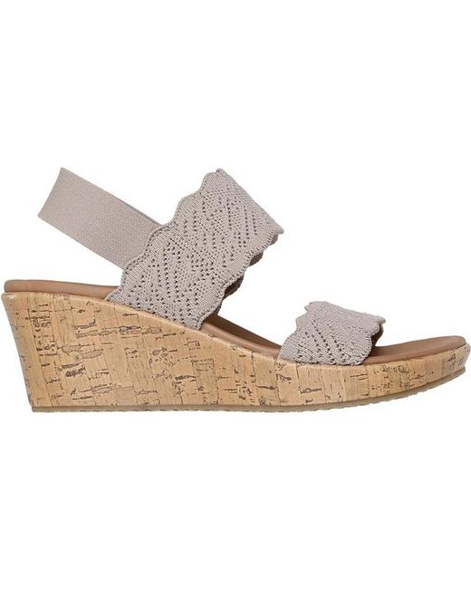 Skechers White Ladies Beverlee Timeless Touch Sandals