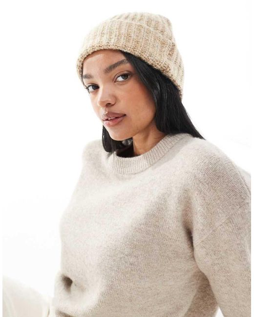 ASOS White Chunky Knit Beanie
