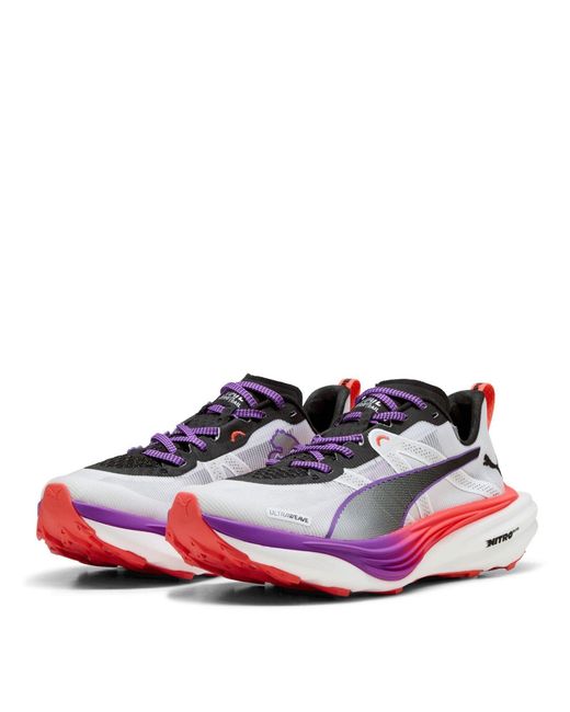 PUMA White Deviate Nitro Elite Trail Wn Running Shoes