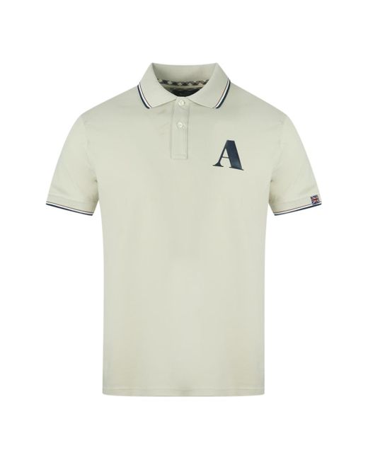Aquascutum Natural A Logo Polo Shirt Cotton for men