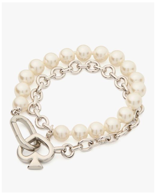 Kate Spade White Pearl Wrap Bracelet