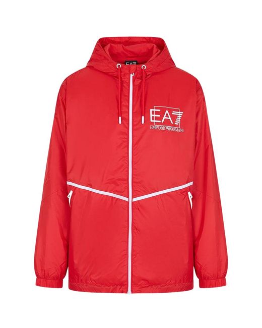 EA7 Bold Logo Capuchonjack in het Red voor heren