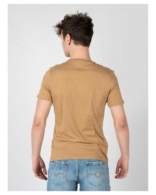 Guess T-shirt Lumy Mannen Beige in het Natural voor heren