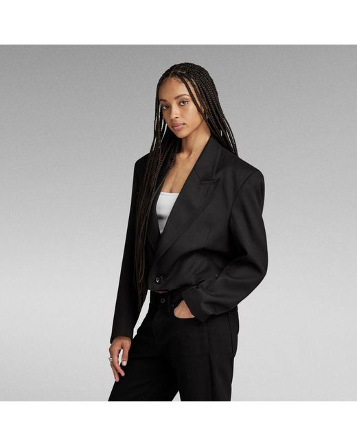 G-Star RAW Black G-Star Raw Cropped Blazer