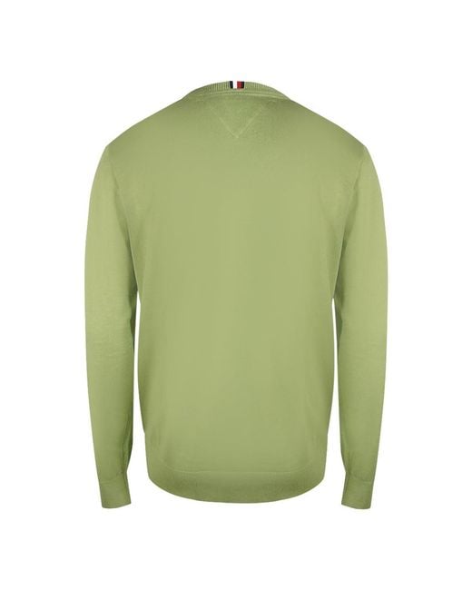 Tommy Hilfiger Green Faded Crewneck Sweatshirt for men