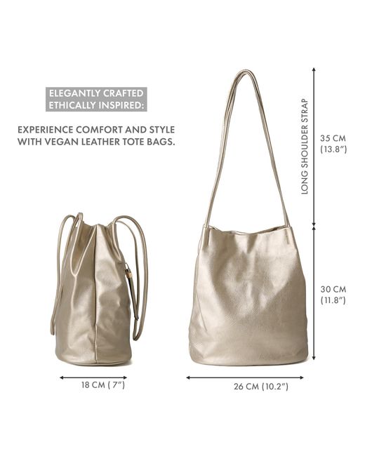 Woodland Leathers Natural Tote Shoulder Bag