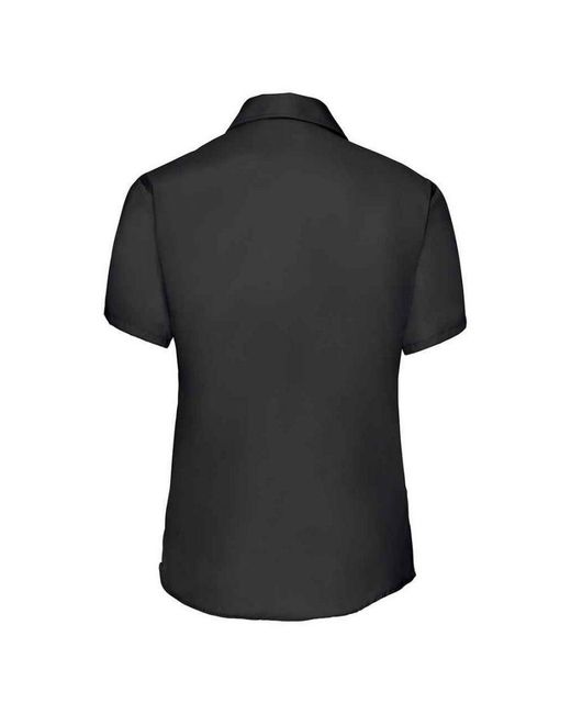 Russell Black Collection /Ladies Ultimate Short-Sleeved Shirt Cotton