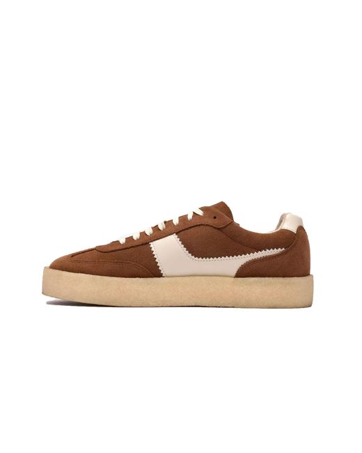 Clarks Brown Tor 80 Trainer Cola Combination for men