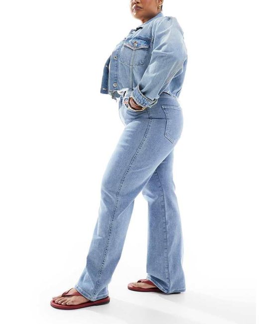 Dr. Denim Blue Plus Moxy Straight Leg Jeans