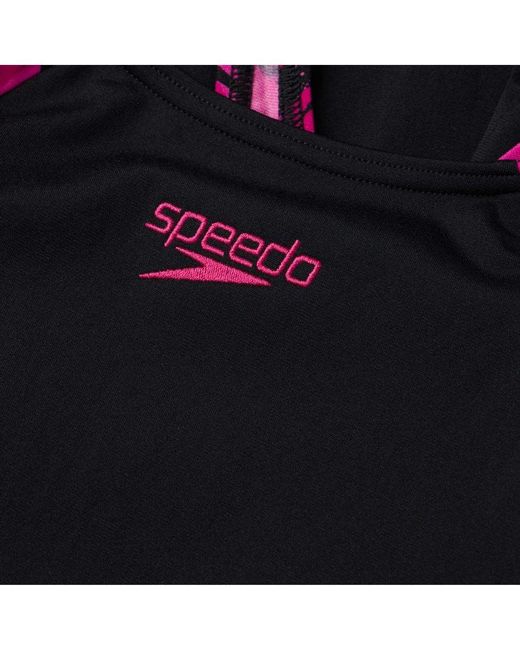 Speedo 's Hyperboom Splice Legsuit In Black Pink
