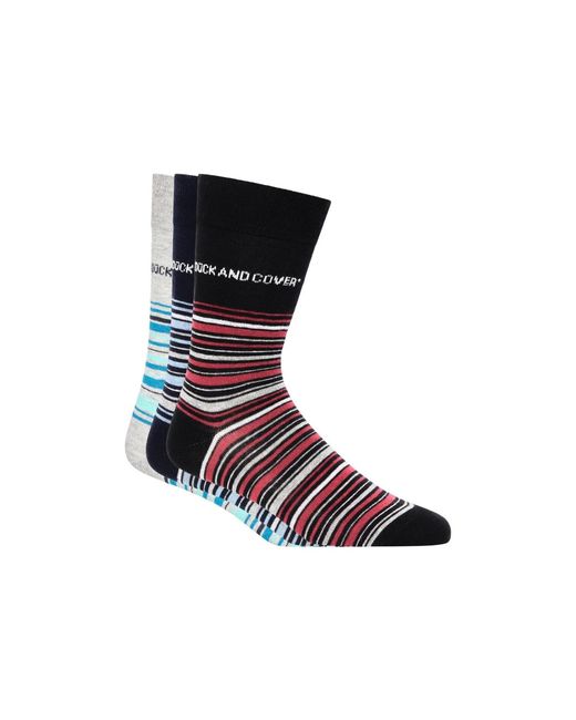 Duck and Cover Blue Bilkons Socks (Pack Of 3) for men
